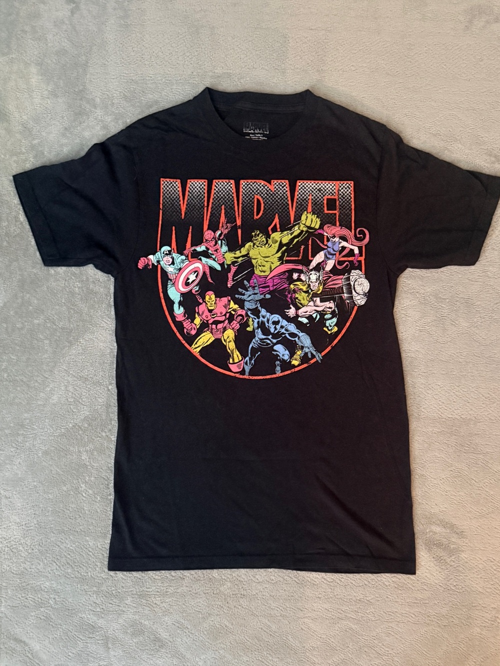 Marvel Graphic Black Men's Tee Size Small